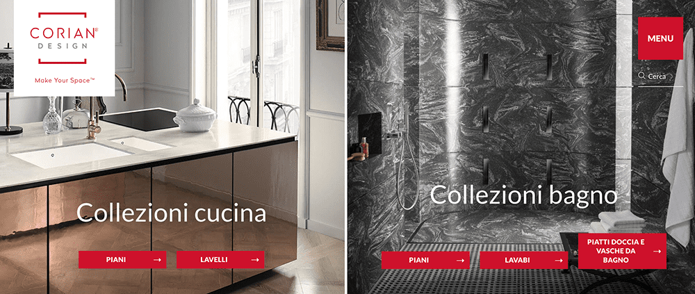 top cucina corian e top lavabo