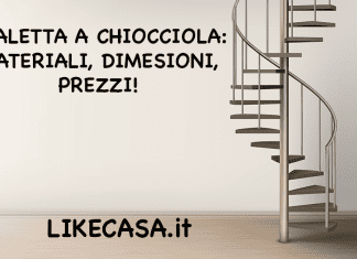 scaletta a chiocciola in legno