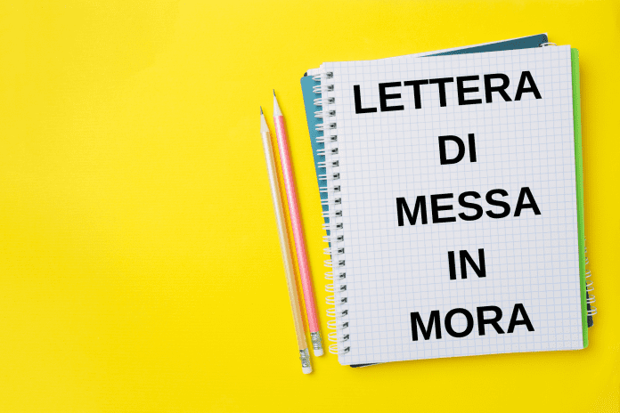 lettera di messa in mora fac simile