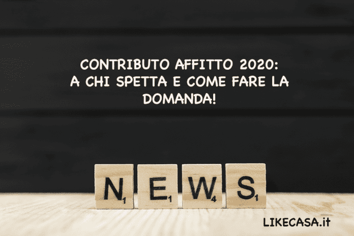 contributo affitto 2020 news