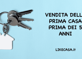 vendita della prima casa prima dei 5 anni