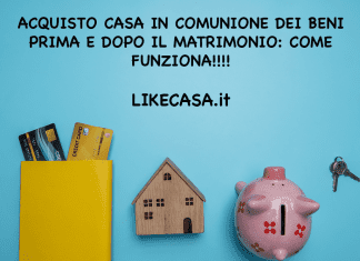 acquisto prima casa in comunione dei benei