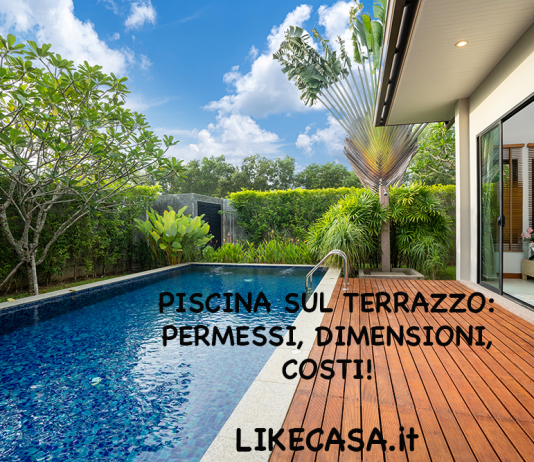 piscina in terrazzo