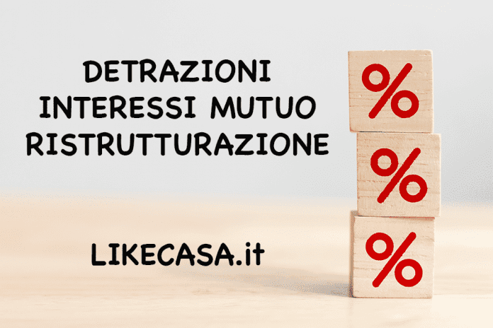 mutuo ristrutturazione detrazione